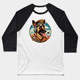 Belgian Malinois Pilot Baseball T-Shirt